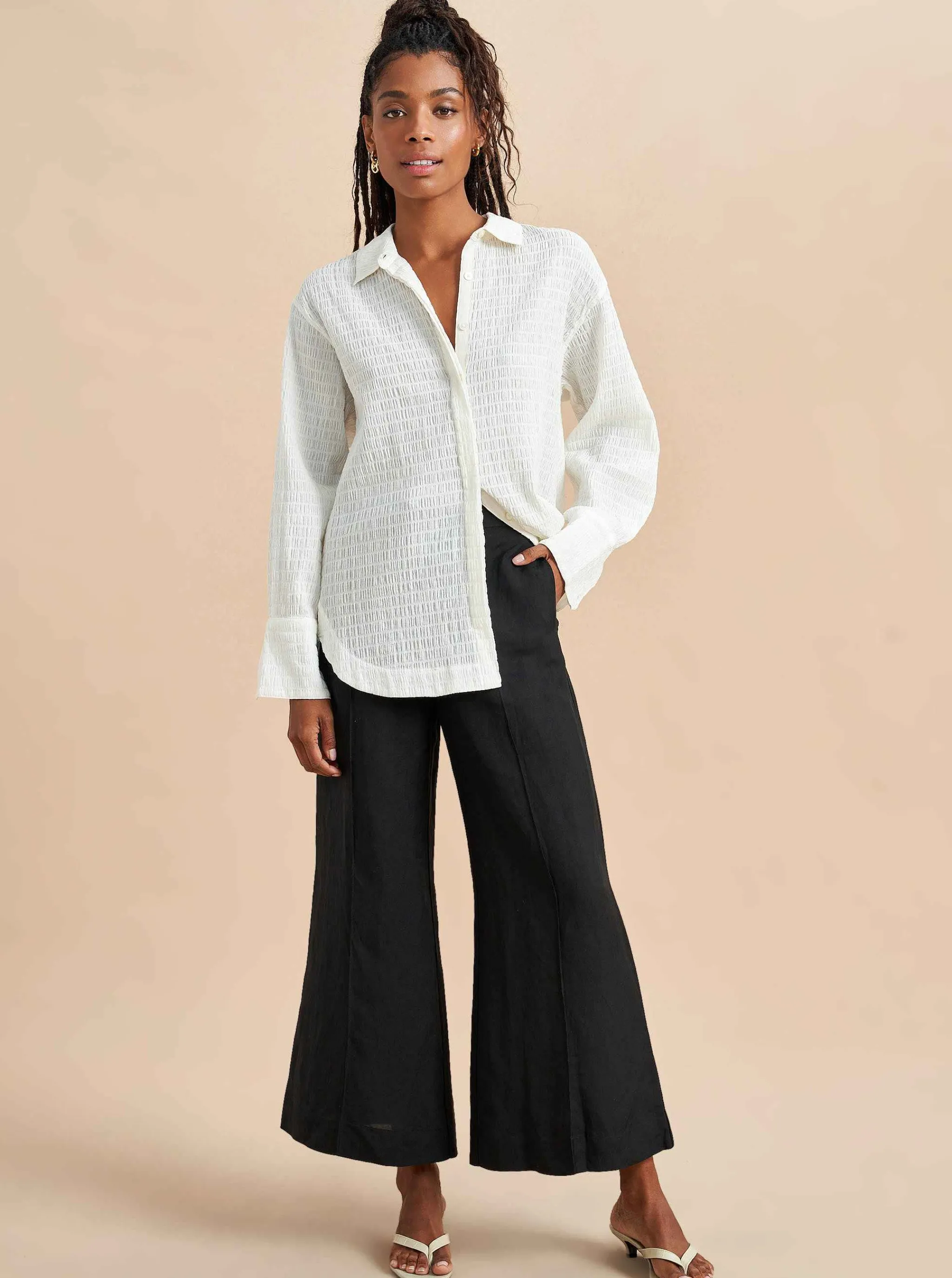 La Ligne Tops*Textured Val Shirt