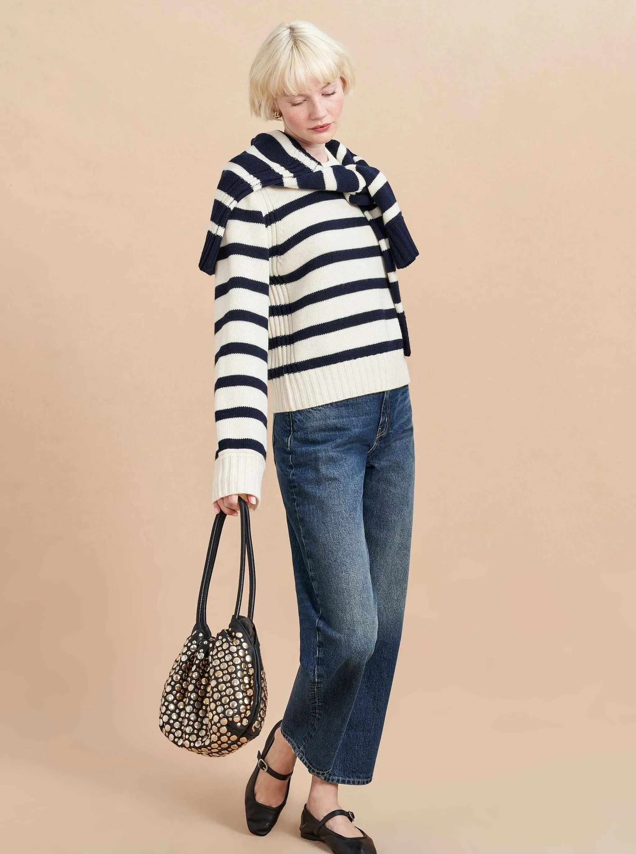 La Ligne Sweaters*Jack Sweater Cream/Navy