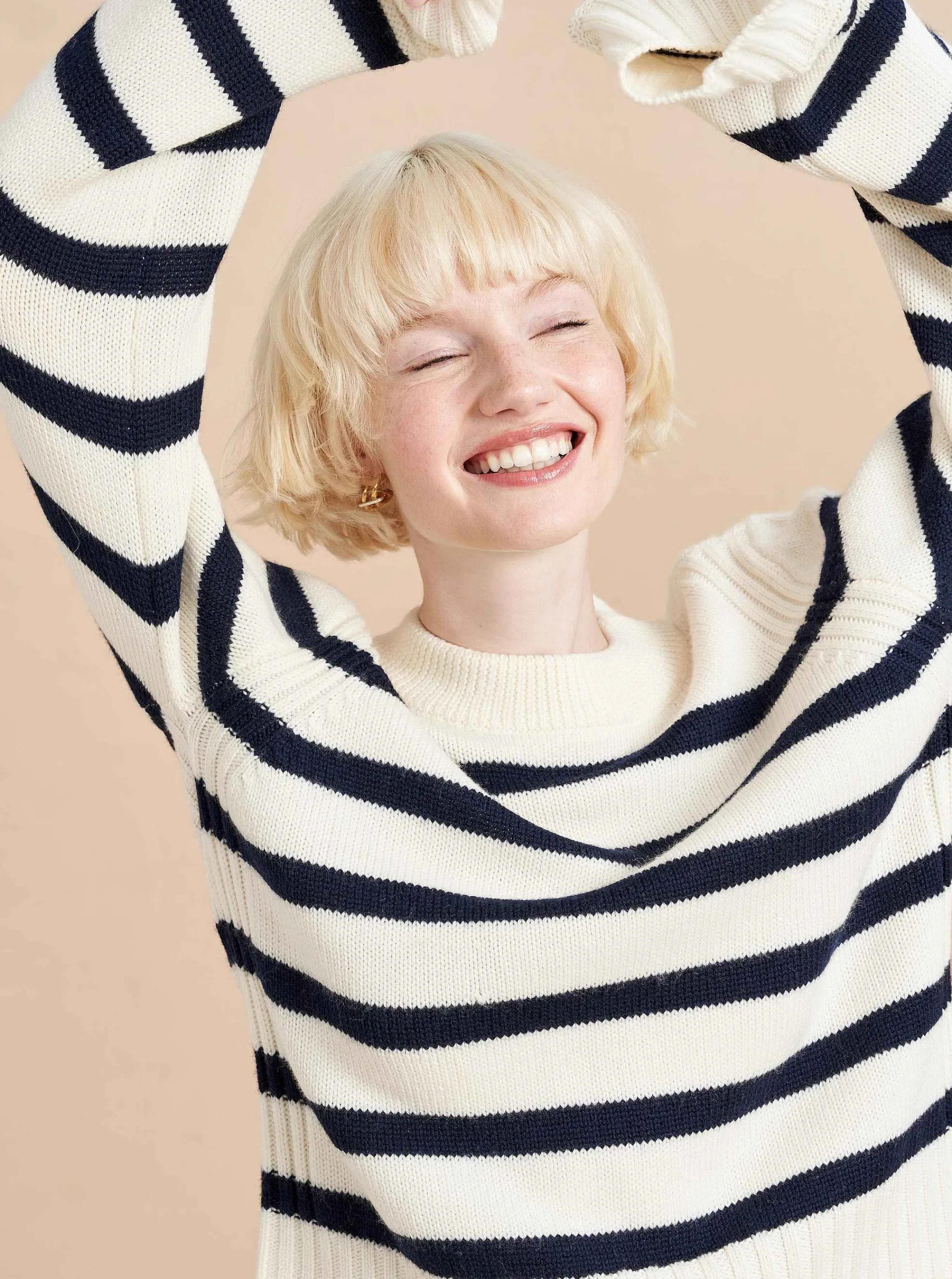 La Ligne Sweaters*Jack Sweater Cream/Navy