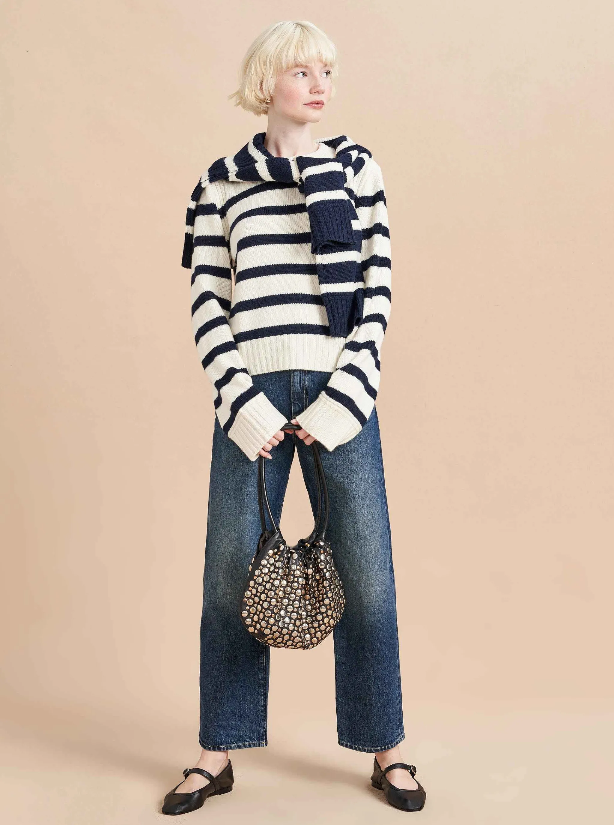 La Ligne Sweaters*Jack Sweater Cream/Navy