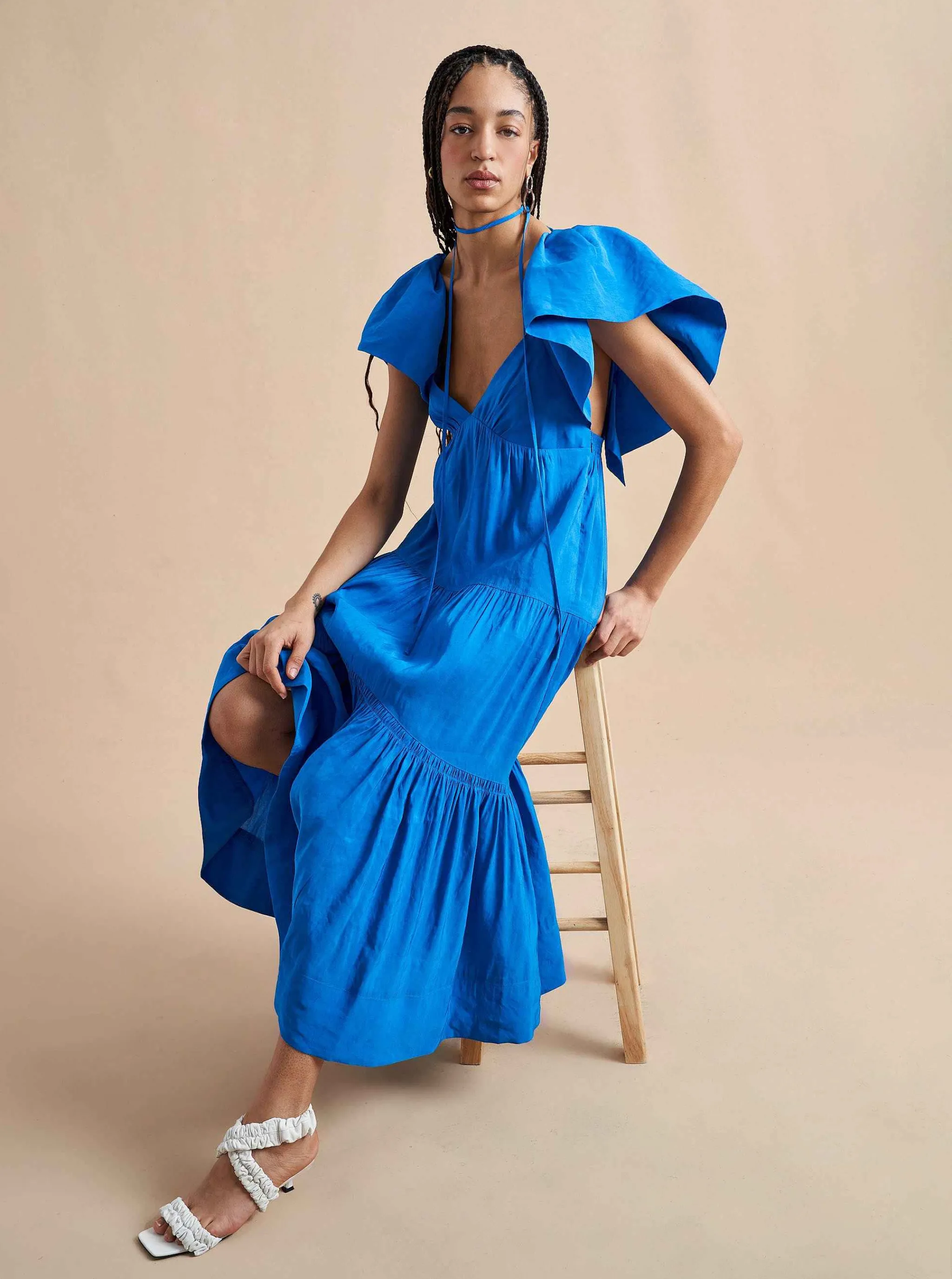 La Ligne Midi Dresses*Stella Dress Ultramarine