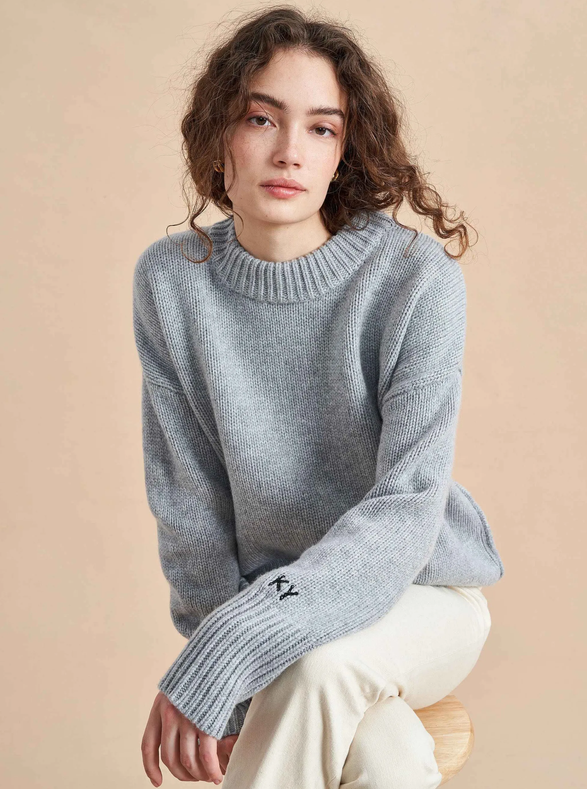 La Ligne Sweaters*Solid Marin Sweater Cream