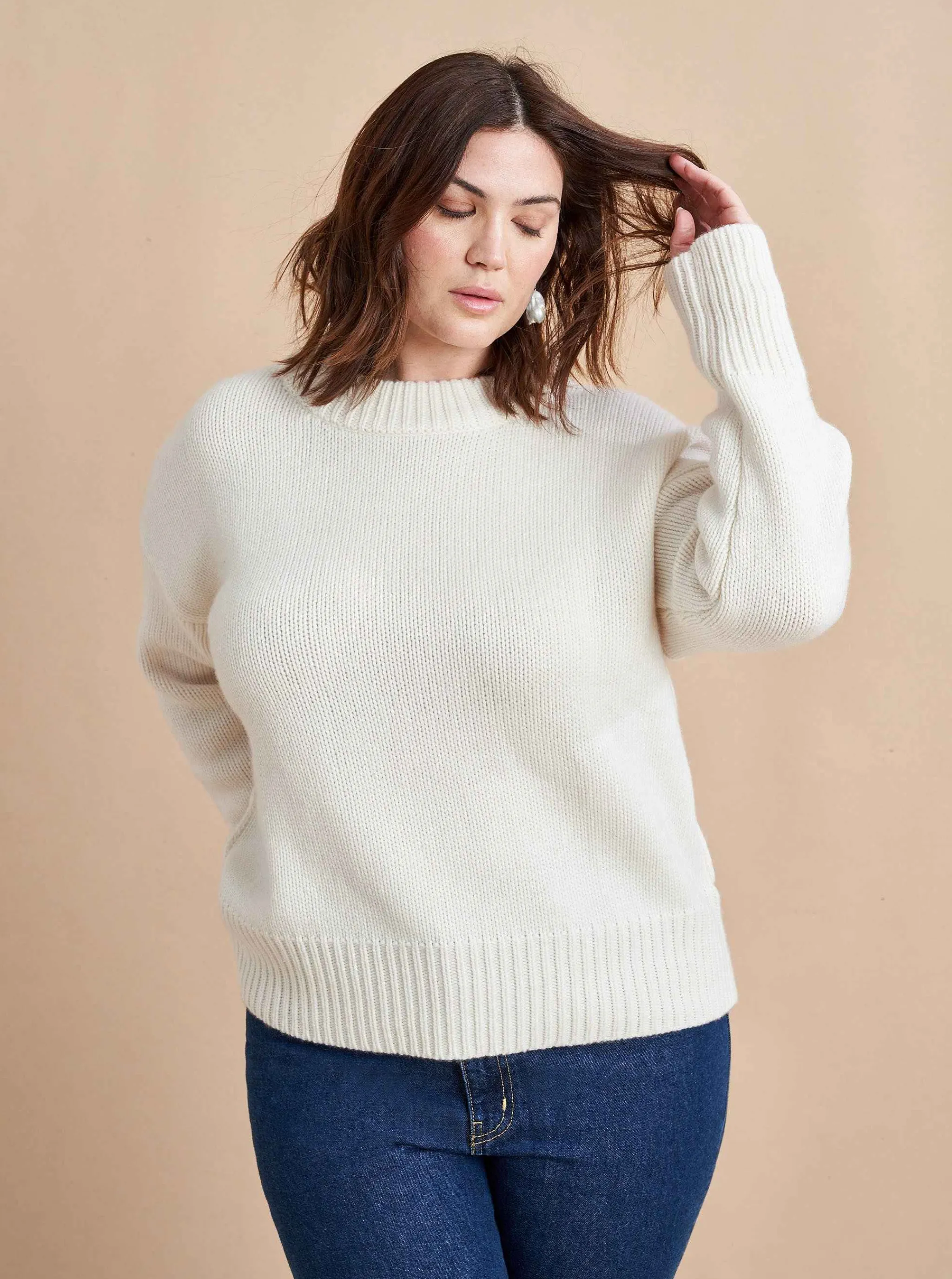 La Ligne Sweaters*Solid Marin Sweater Cream