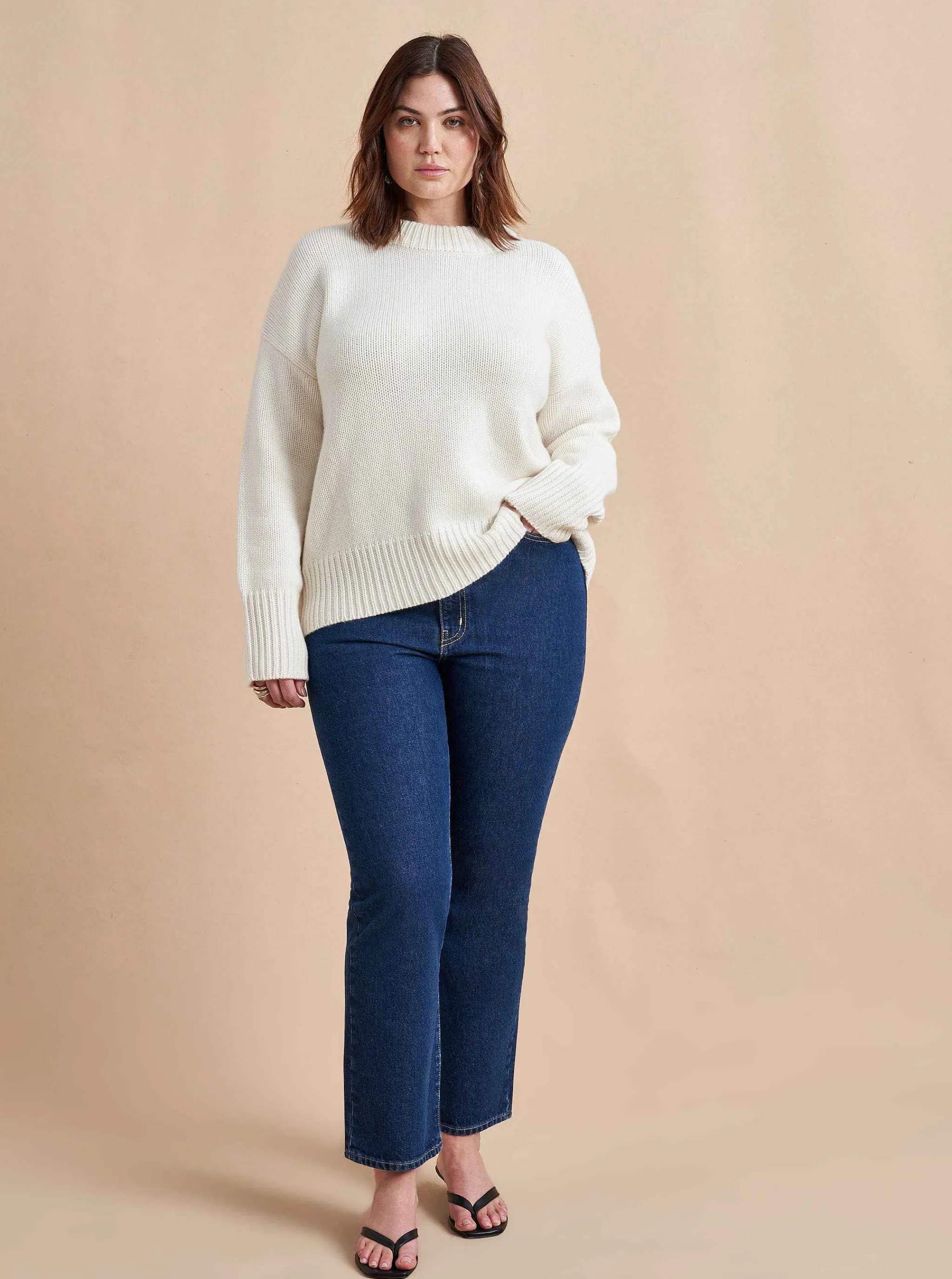 La Ligne Sweaters*Solid Marin Sweater Cream