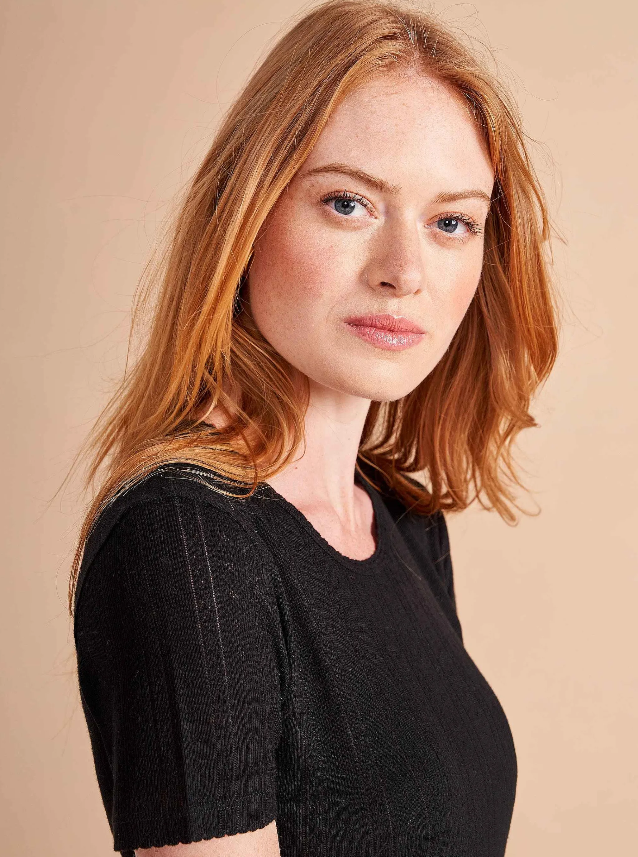 La Ligne Tees*Pointelle Tee Black