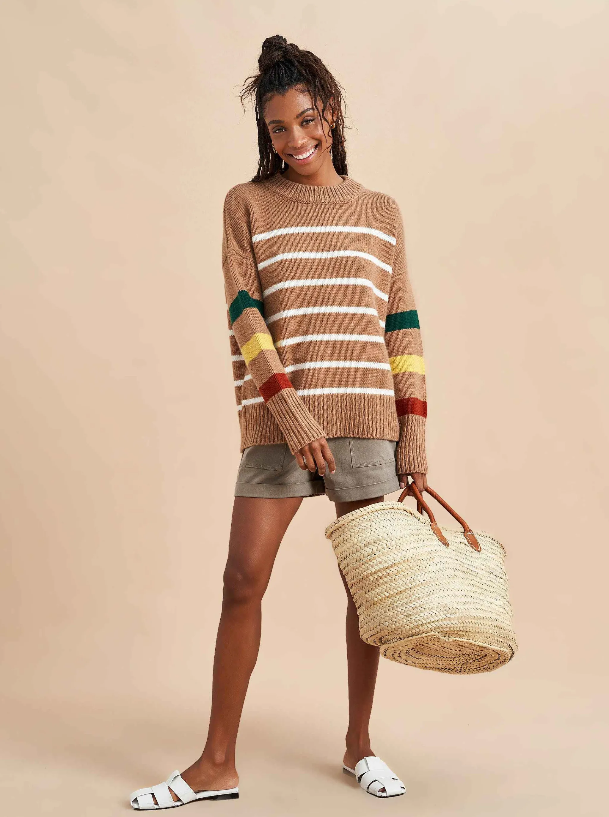 La Ligne Sweaters*Marin Sweater Tan/Multi