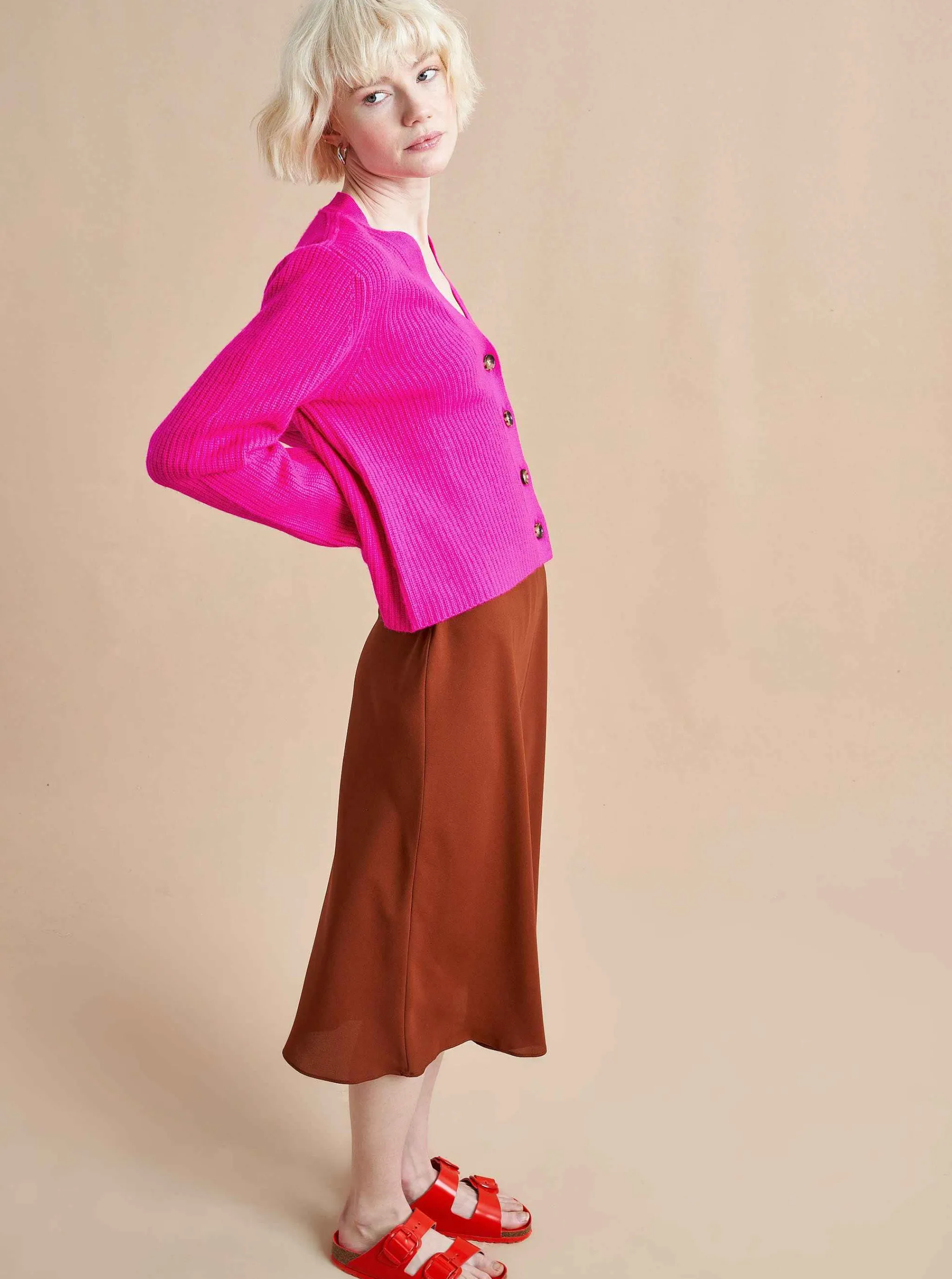 La Ligne Cardigans*Mini Toujours Cardigan Fuchsia