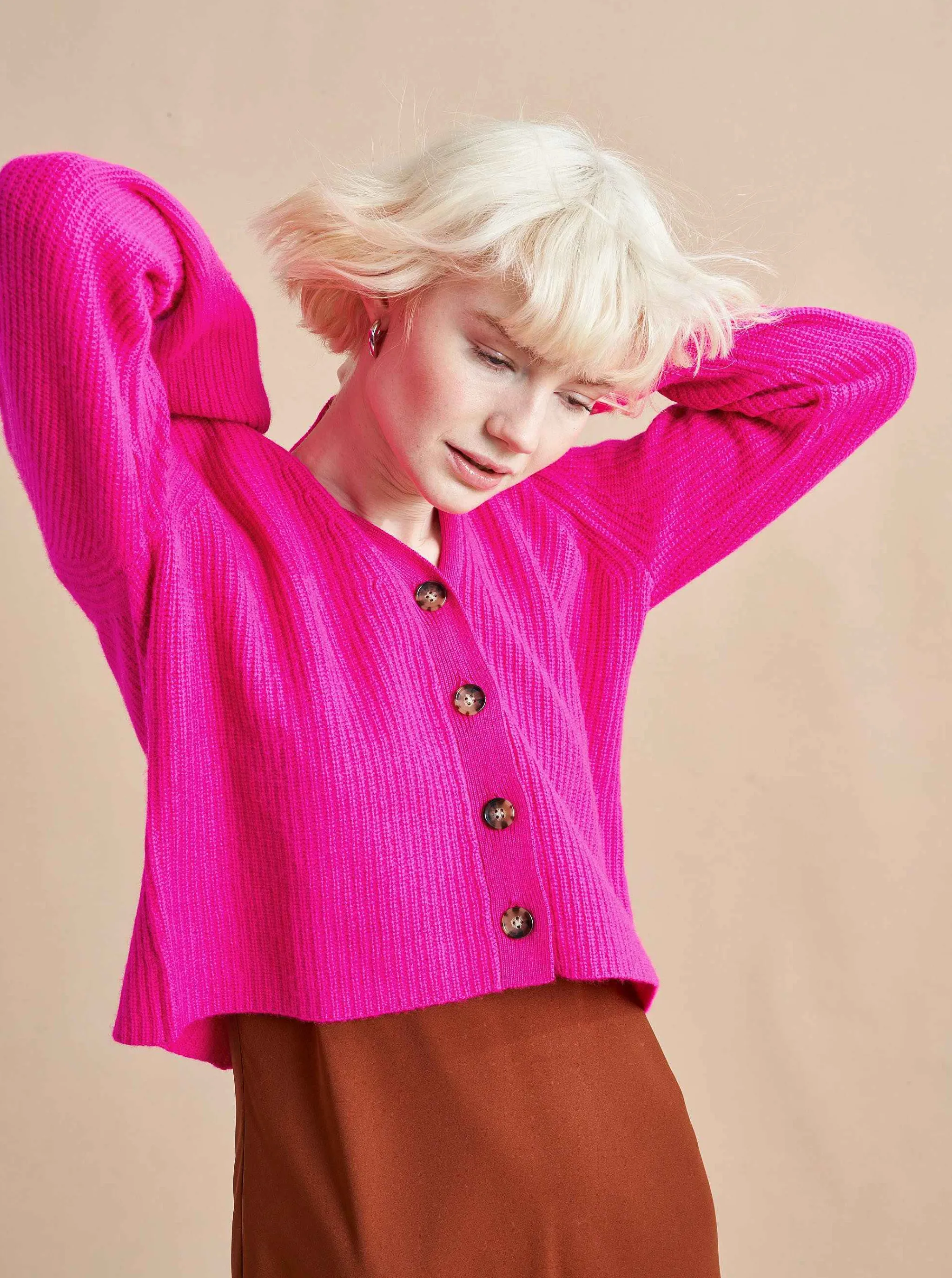 La Ligne Cardigans*Mini Toujours Cardigan Fuchsia