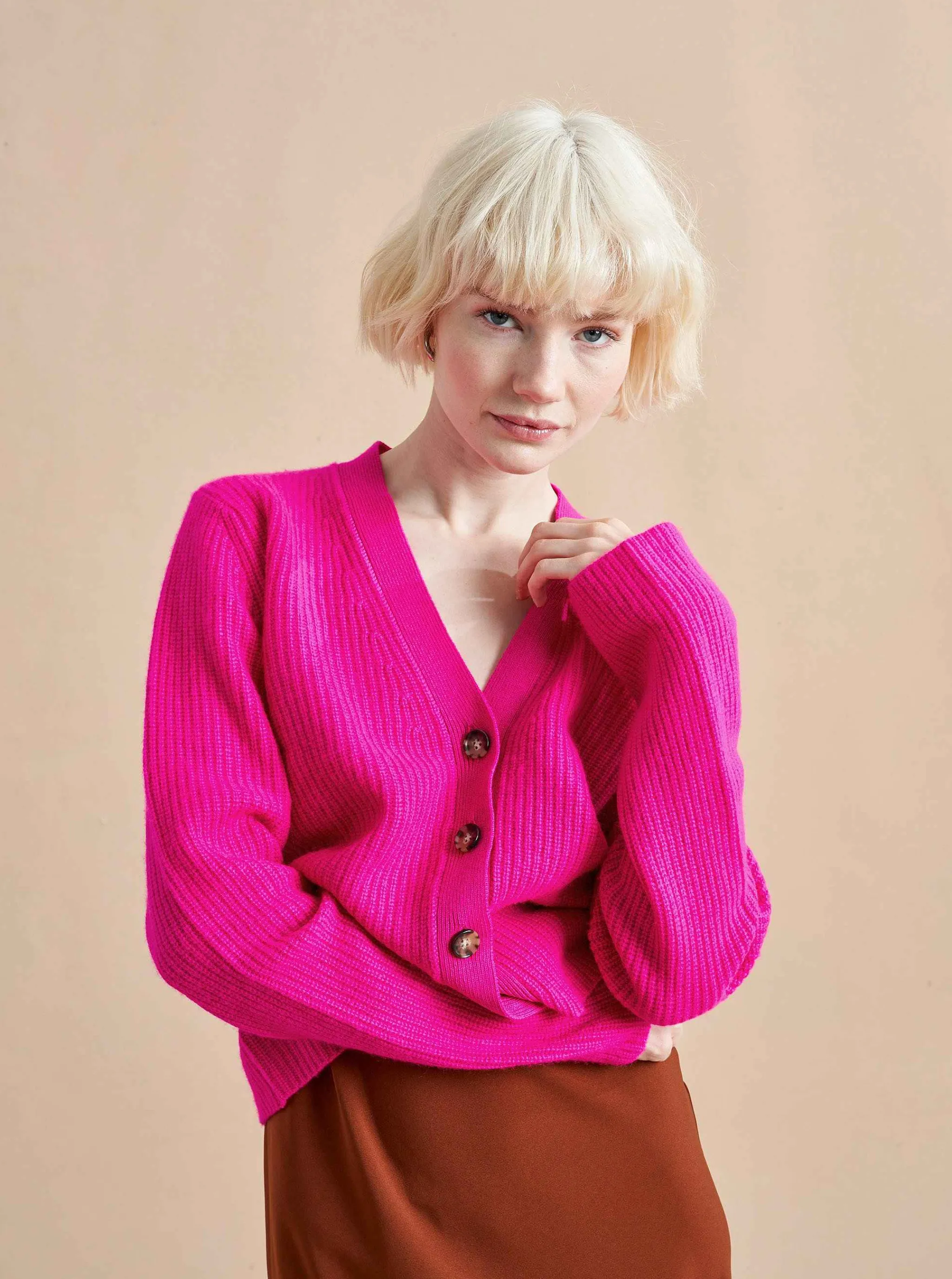 La Ligne Cardigans*Mini Toujours Cardigan Fuchsia