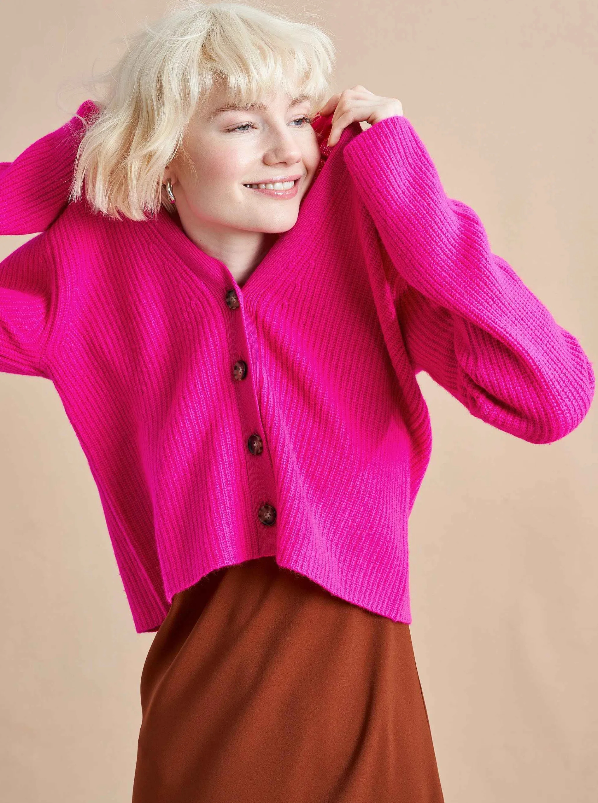 La Ligne Cardigans*Mini Toujours Cardigan Fuchsia