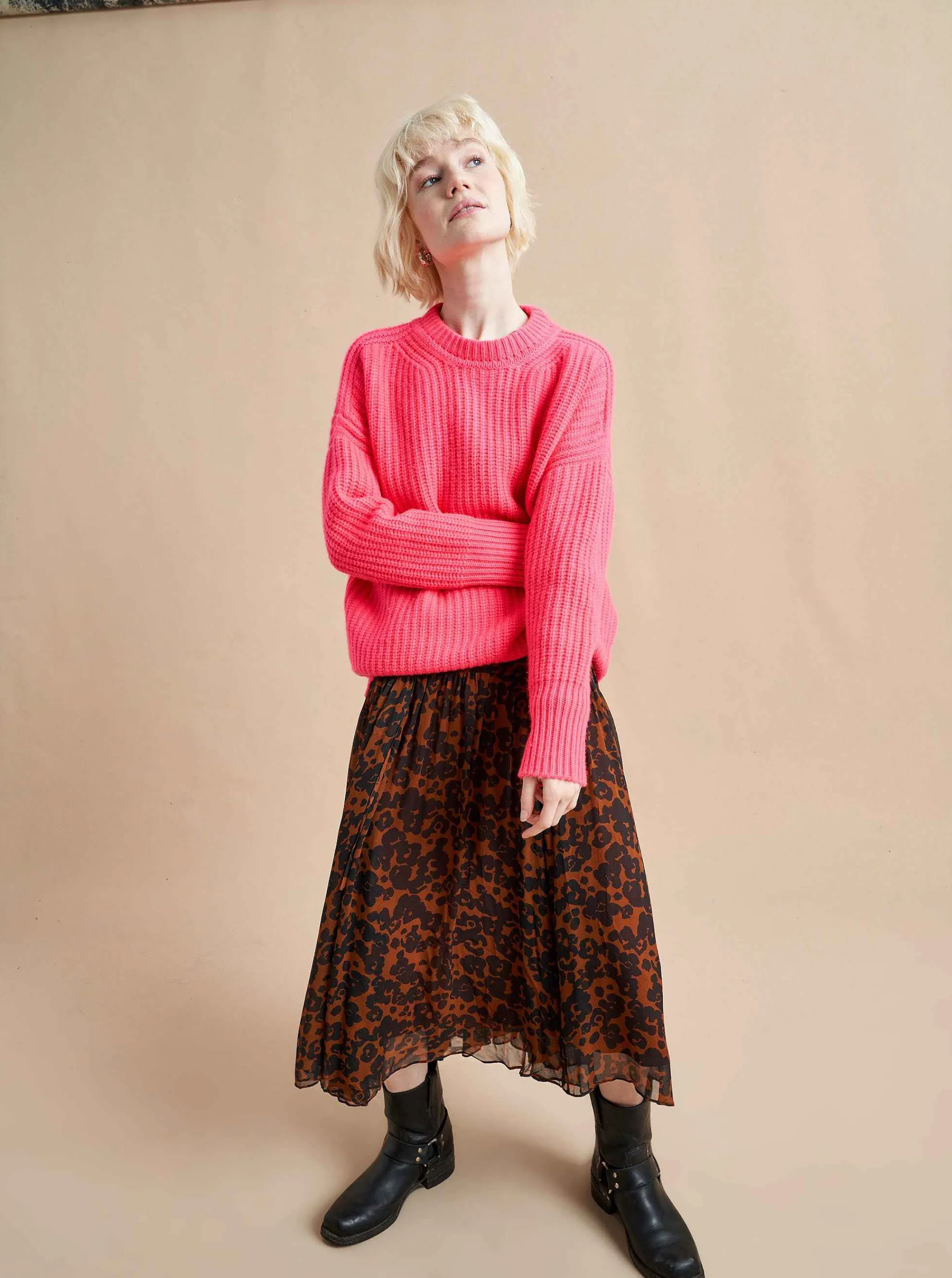 La Ligne Sweaters*Toujours Sweater Hot Pink