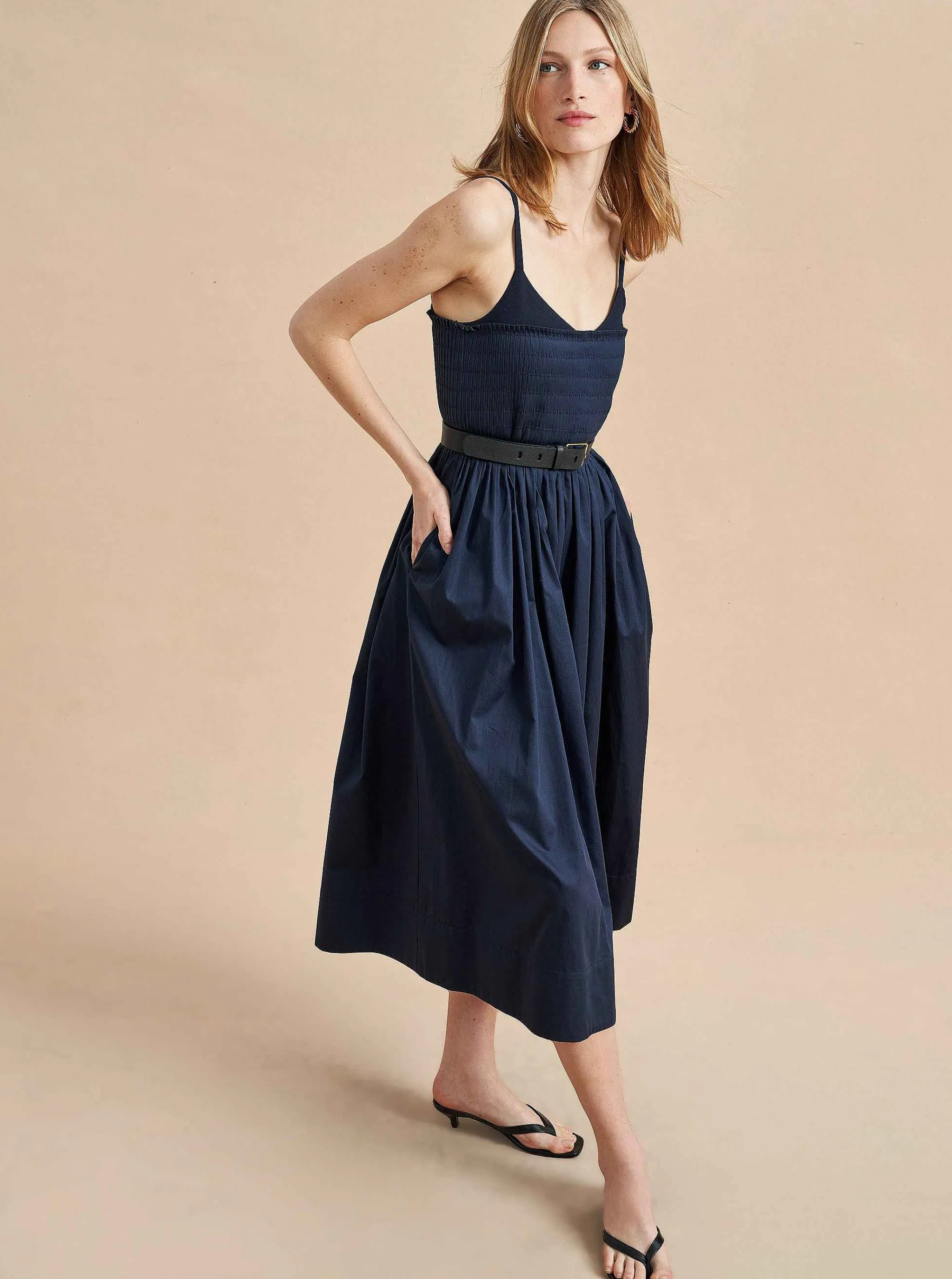 La Ligne Midi Dresses*Devon Dress Midnight